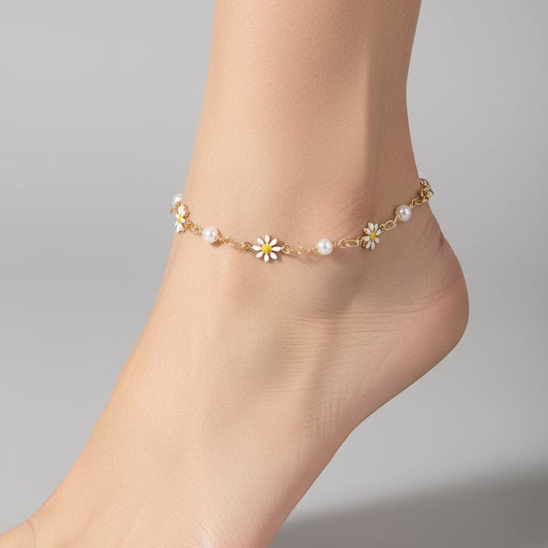 Summer Daisy Anklet