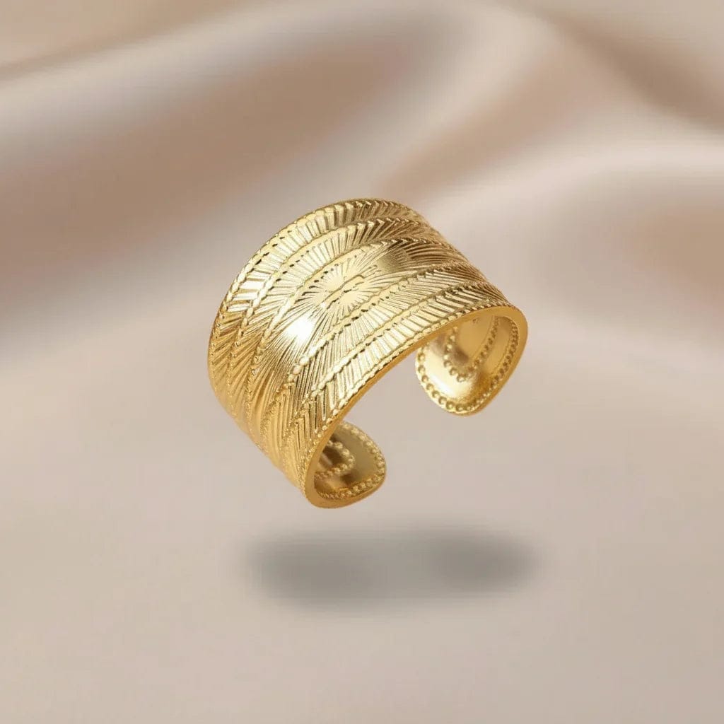 Liekoo Gold Plated Geometric Ring – Modern Minimalist