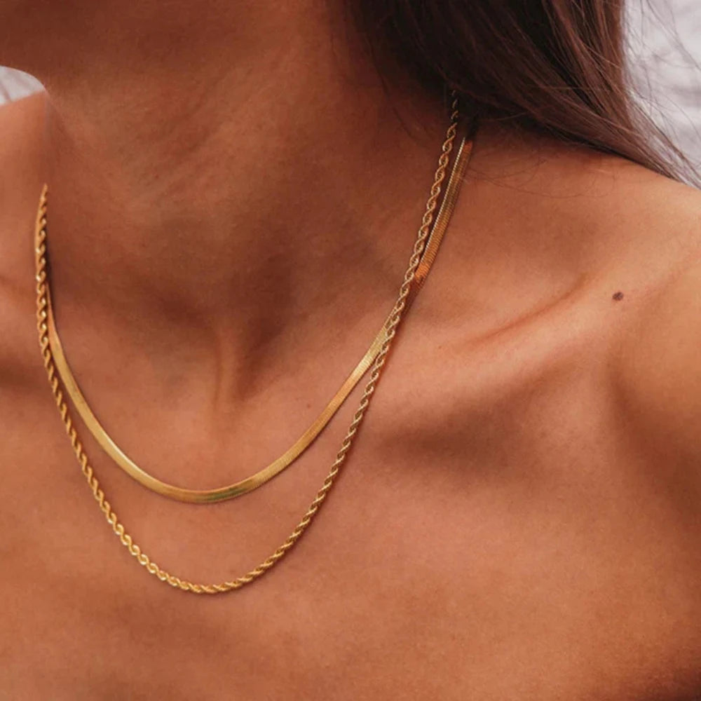 Simple Snake Layer Necklace