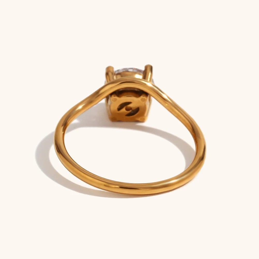 Water Drop Zircon Ring