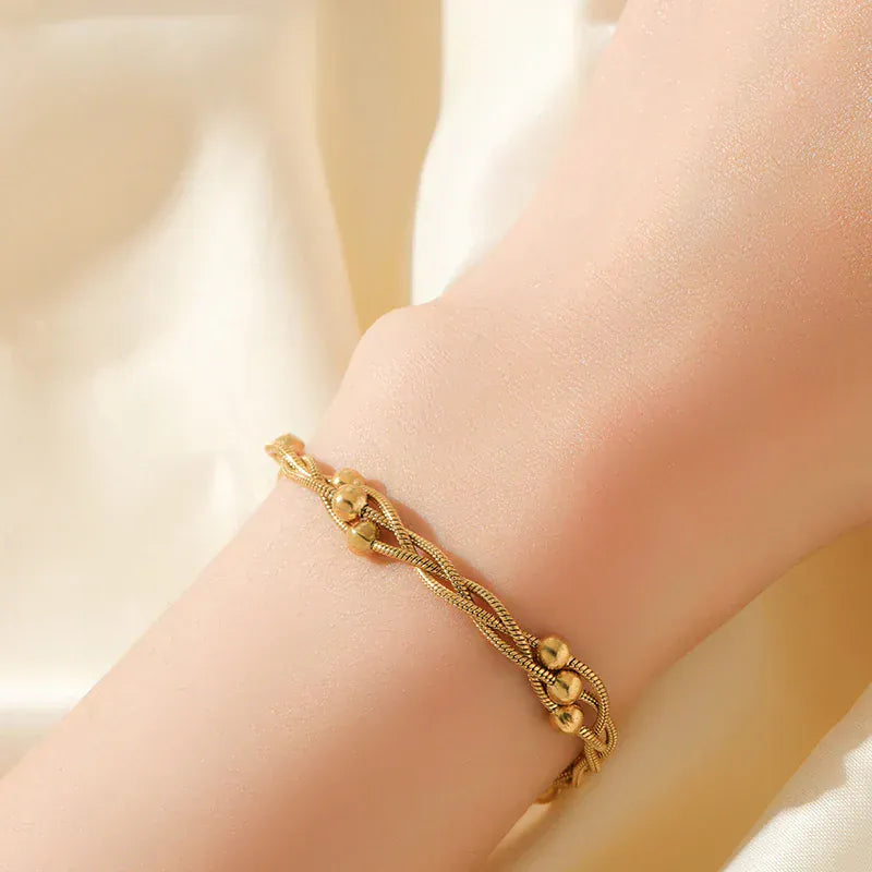 Pulsera de cuentas dobles