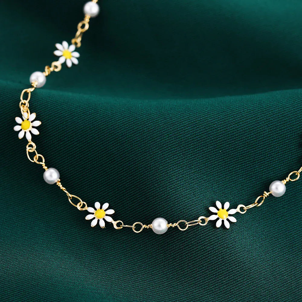 Summer Daisy Anklet