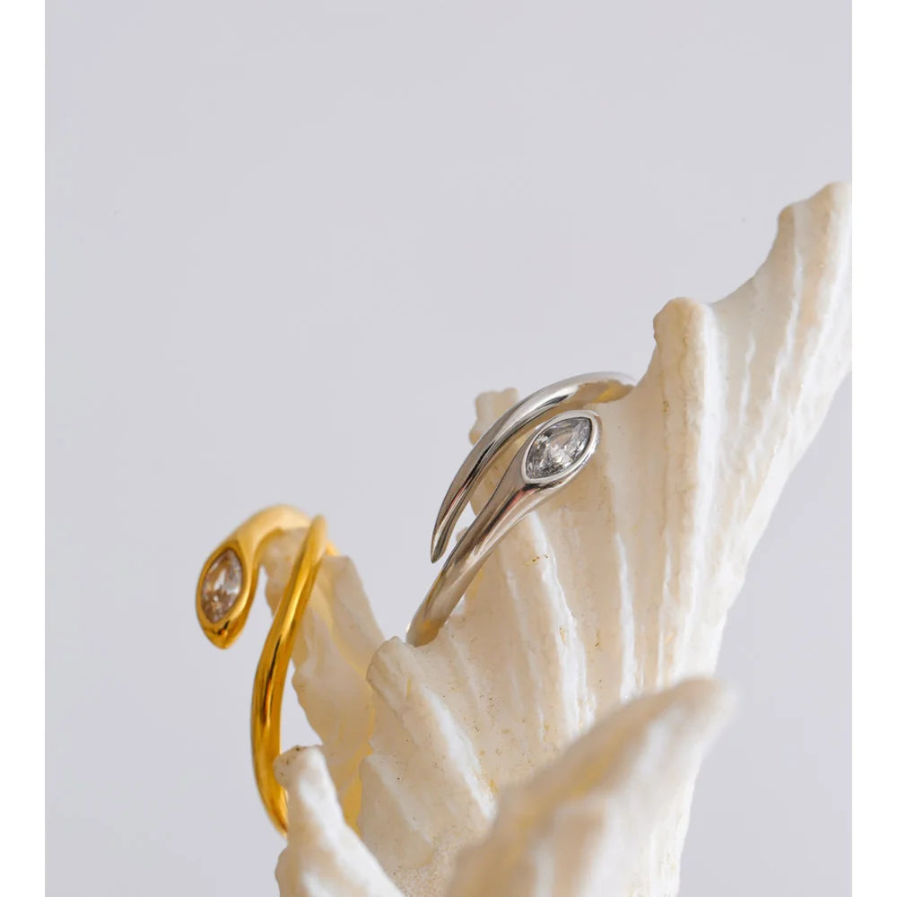 Snake Zircon Ring
