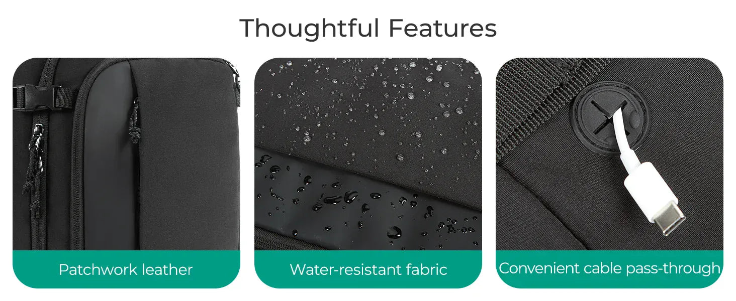 USB Charging Laptop Backpack – Waterproof, Anti-Theft & 36–55L Capacity