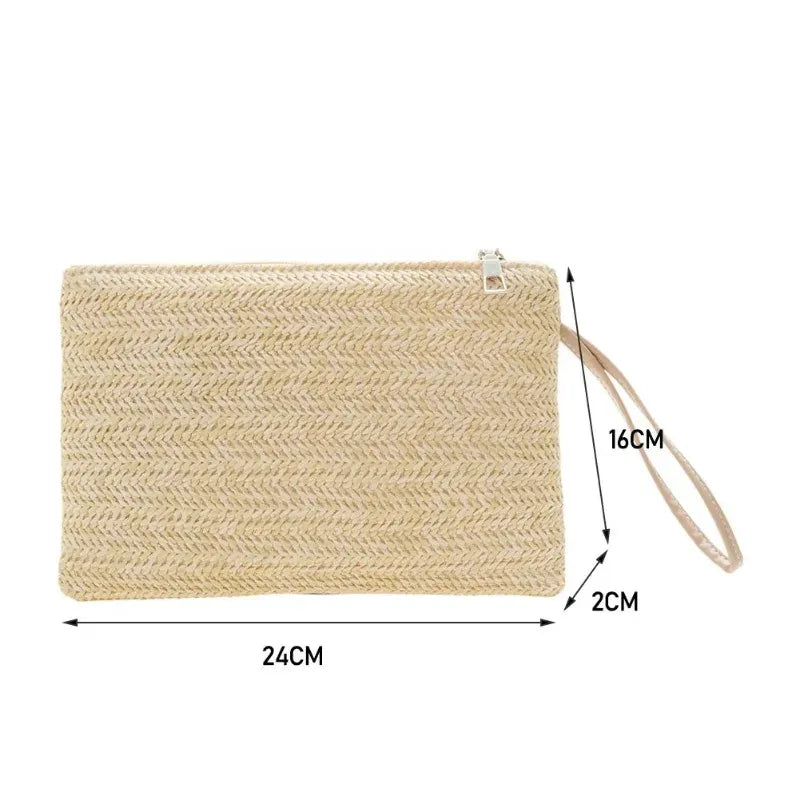 Liekoo Straw Clutch Bag – Natural Elegance for Summer