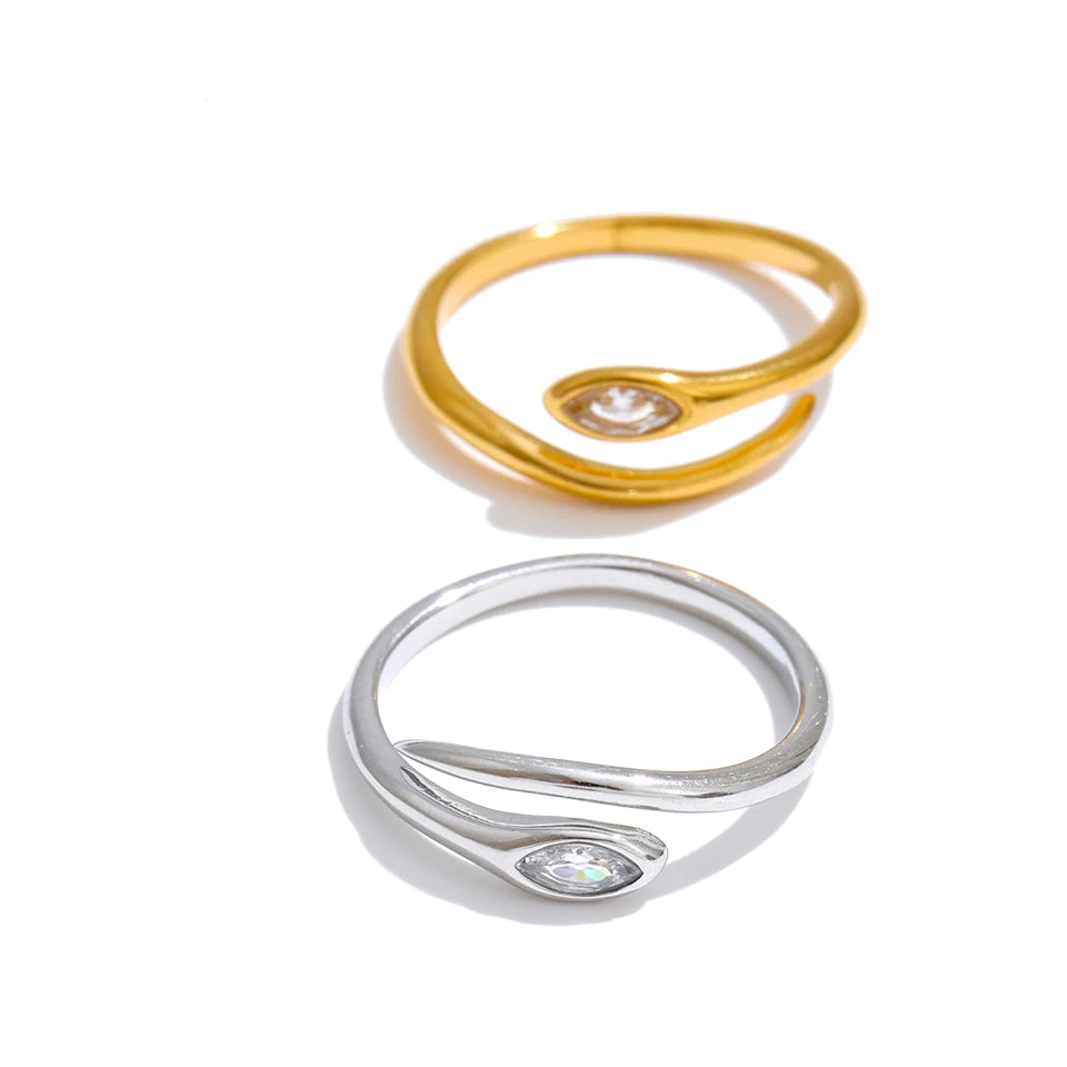 Snake Zircon Ring