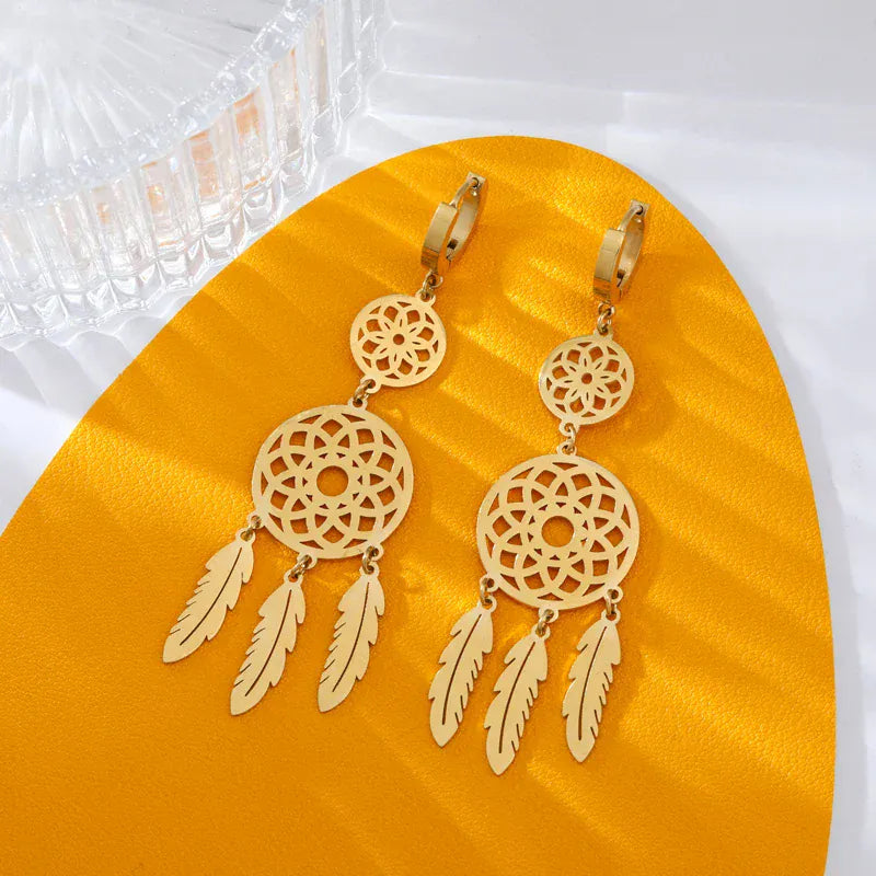 Pendientes colgantes redondos