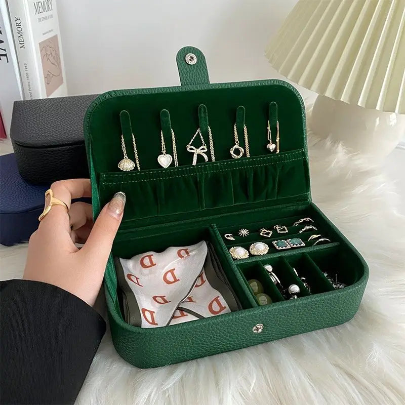 Portable Jewelry Box Leather
