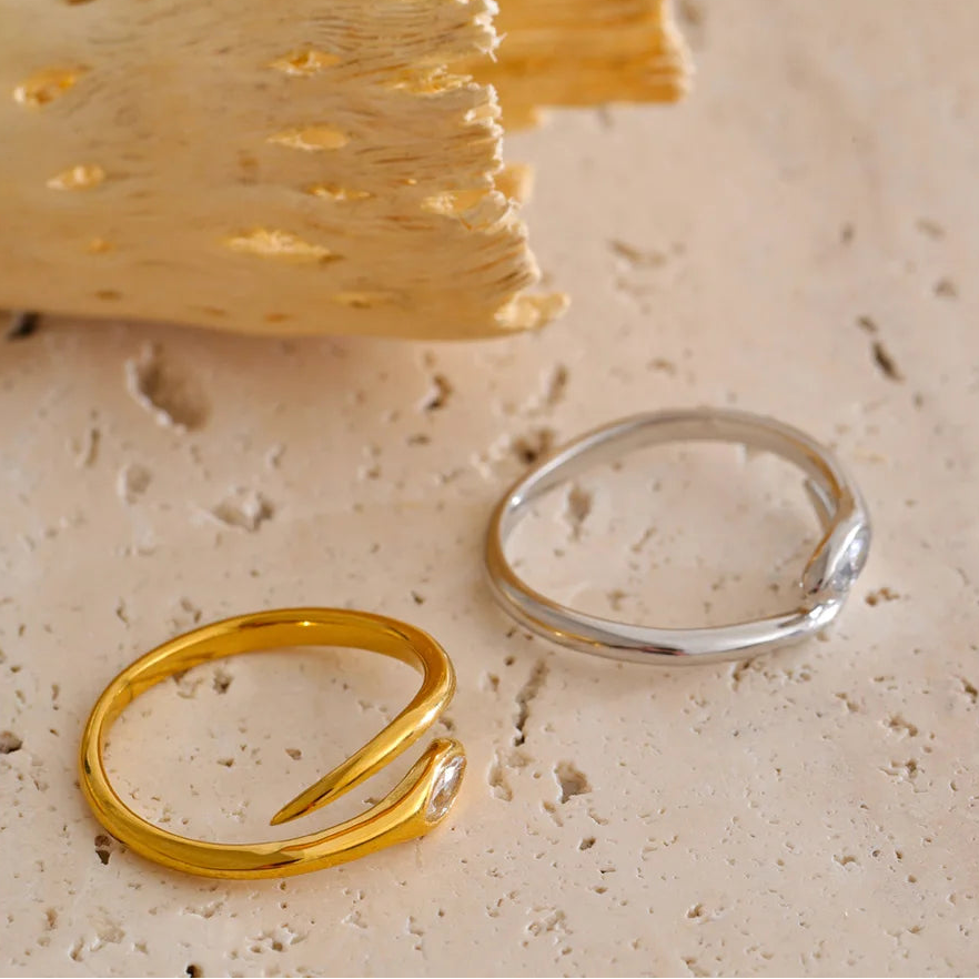 Snake Zircon Ring
