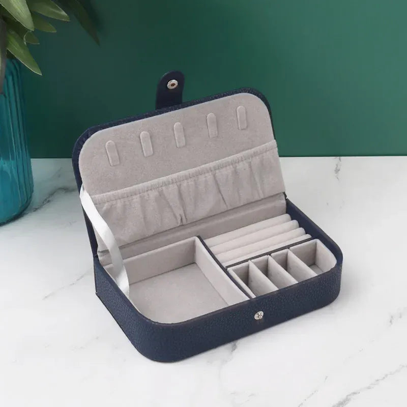 Portable Jewelry Box Leather