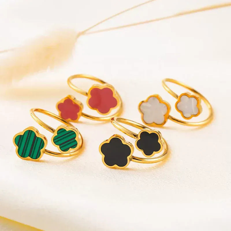 Liekoo Gold Plated Plant Ring – Nature Inspired Elegance