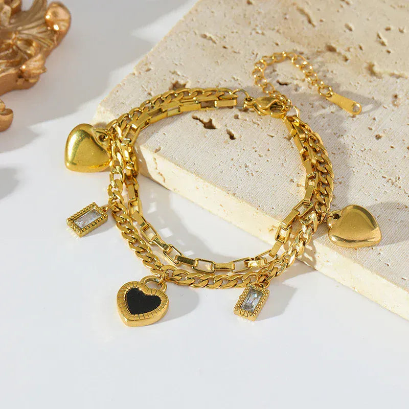 Pulsera de corazón oscuro