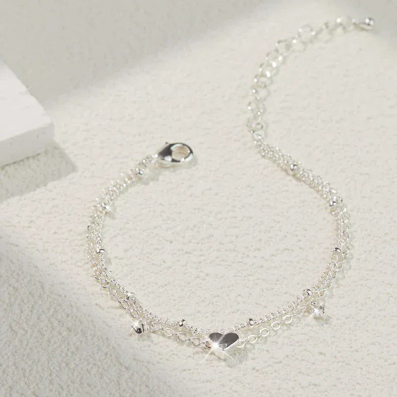 Heart Layered Anklet