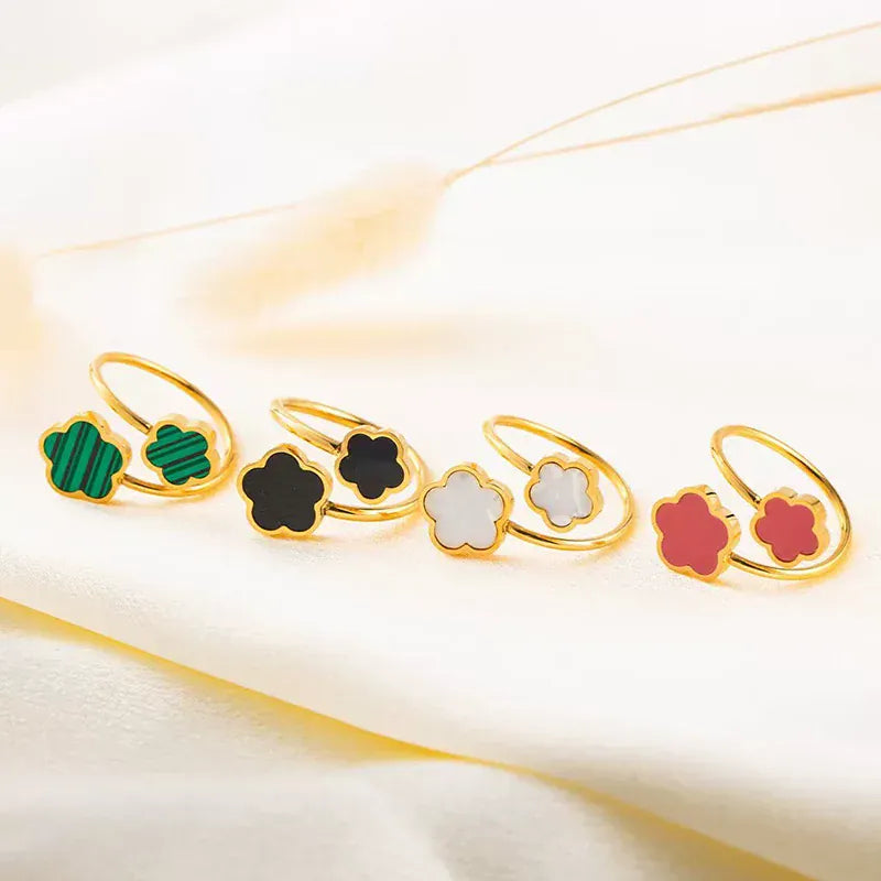 Liekoo Gold Plated Plant Ring – Nature Inspired Elegance