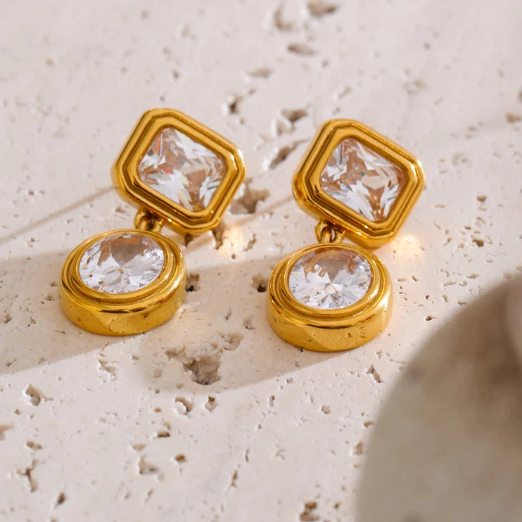 Shiny Cubic Zirconia Earrings