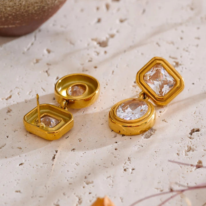 Shiny Cubic Zirconia Earrings