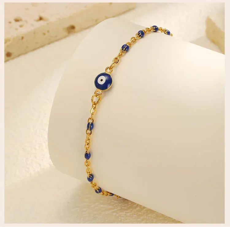 Lucky Evil Eye Anklet Adjustable Geometric Trendy