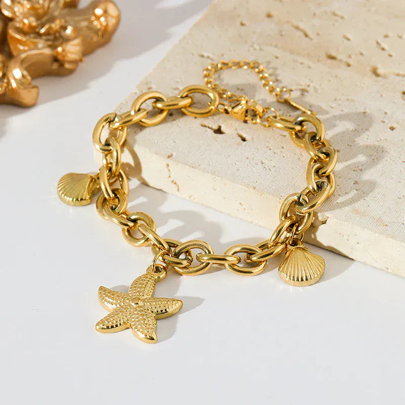 Pulsera de concha de estrella de mar