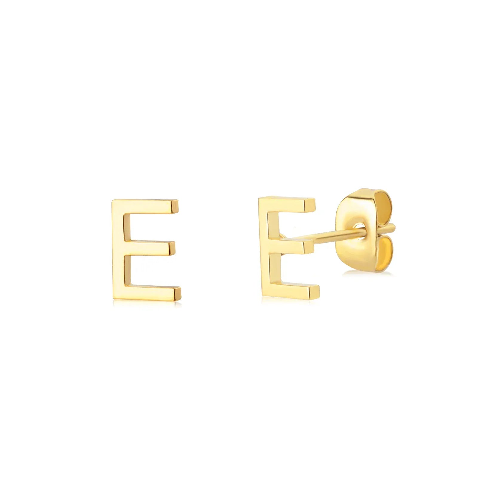 Cute A-Z Initial Letter Earrings for Women Gold Color Stainless Steel Stud Earrings Christmas Piercing Earring Fashion Jewelry
