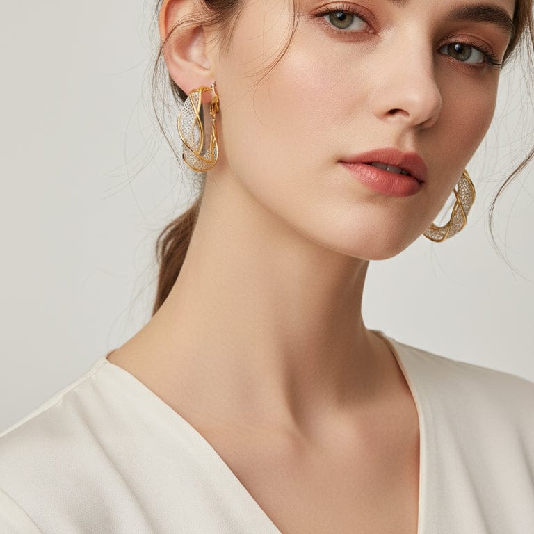 Liekoo Round Hoop Earrings – Sleek & Trendy Statement