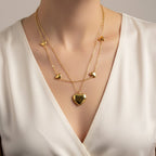 Double Layer Heart Necklace