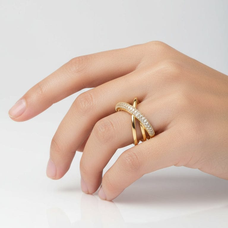 Zircon Cross Ring