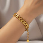 Pulseira de corrente grossa