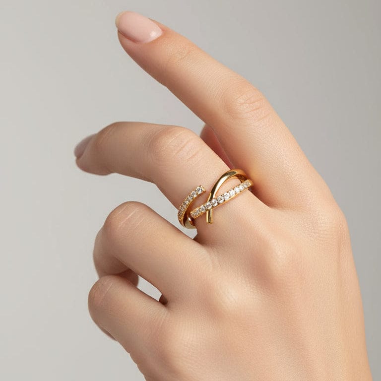 Zircon X-Curve Ring