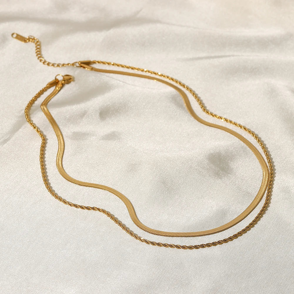 Simple Snake Layer Necklace