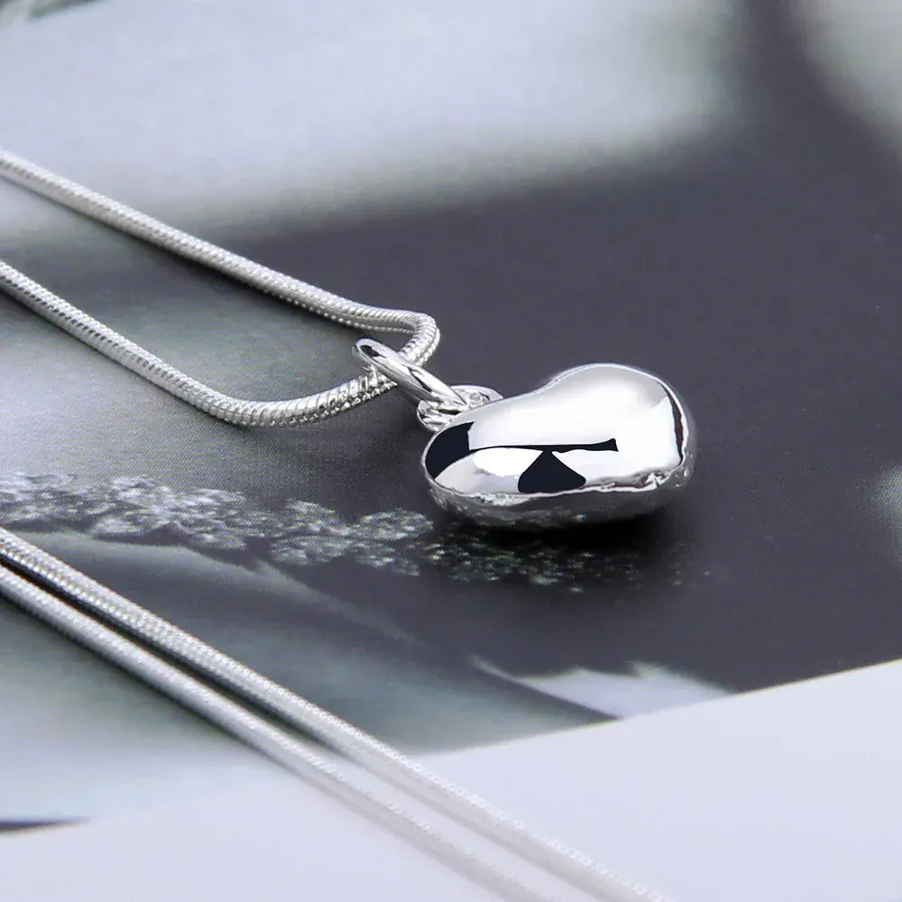 Liekoo 925 Sterling Silver Heart Pendant Necklace – Timeless Elegance