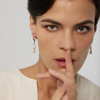 Pendientes de perla colgante