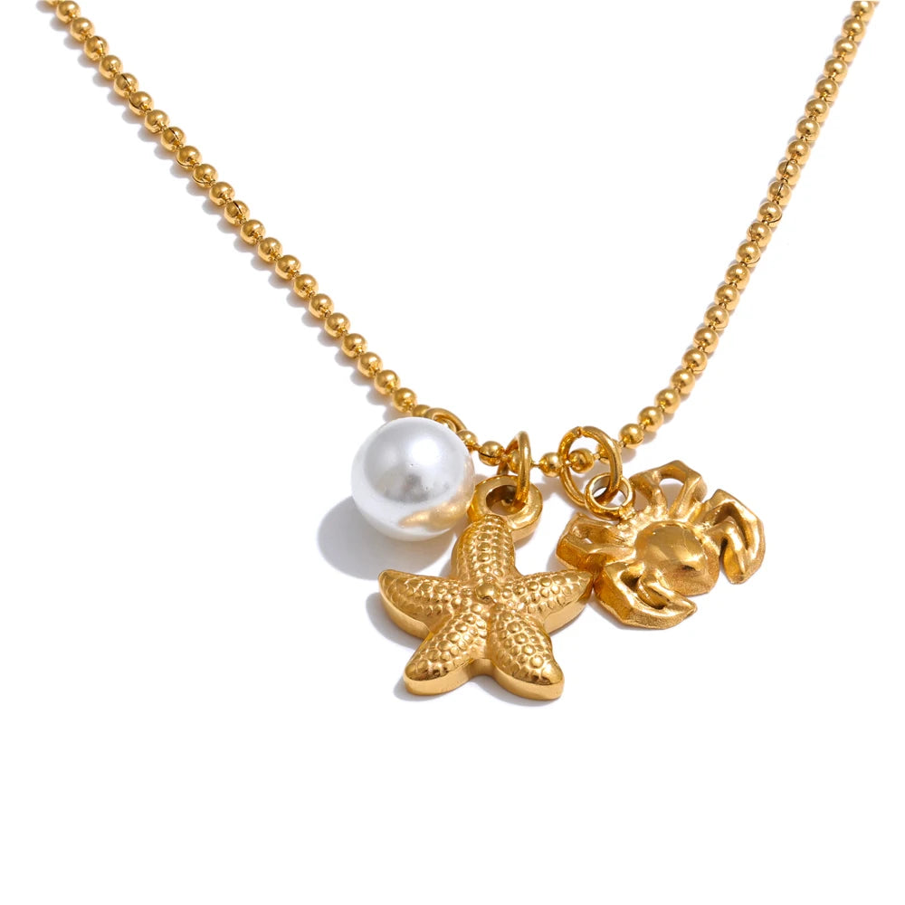Marine Pearl Necklace