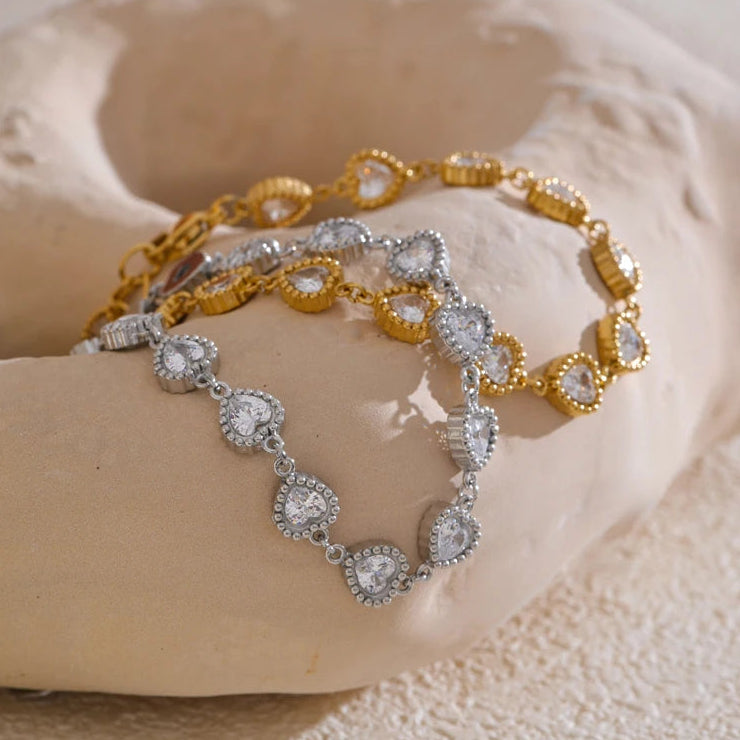 Heart Zircon Bracelet