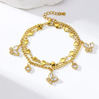 Pulseira borboleta em zircónia