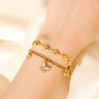 Pulseira borboleta em zircónia