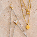 Colar de zircónia de camada dupla