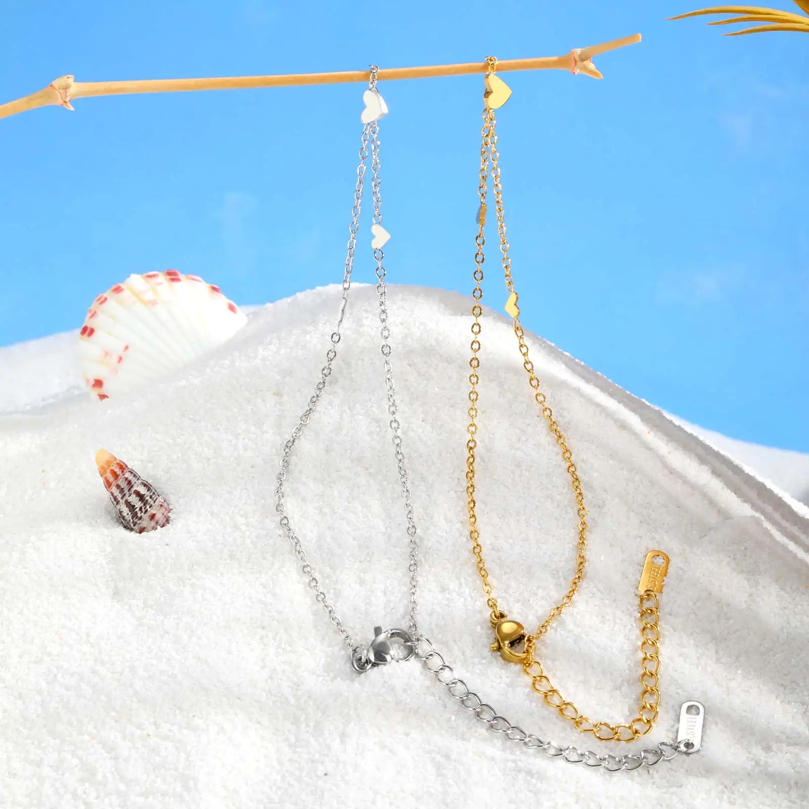 Heart Foot Chain Delicate Anklet Adjustable Trendy