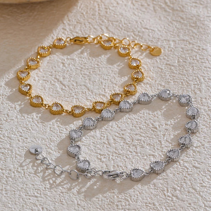 Heart Zircon Bracelet