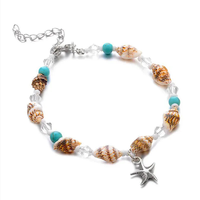Starfish & Seashell Anklet