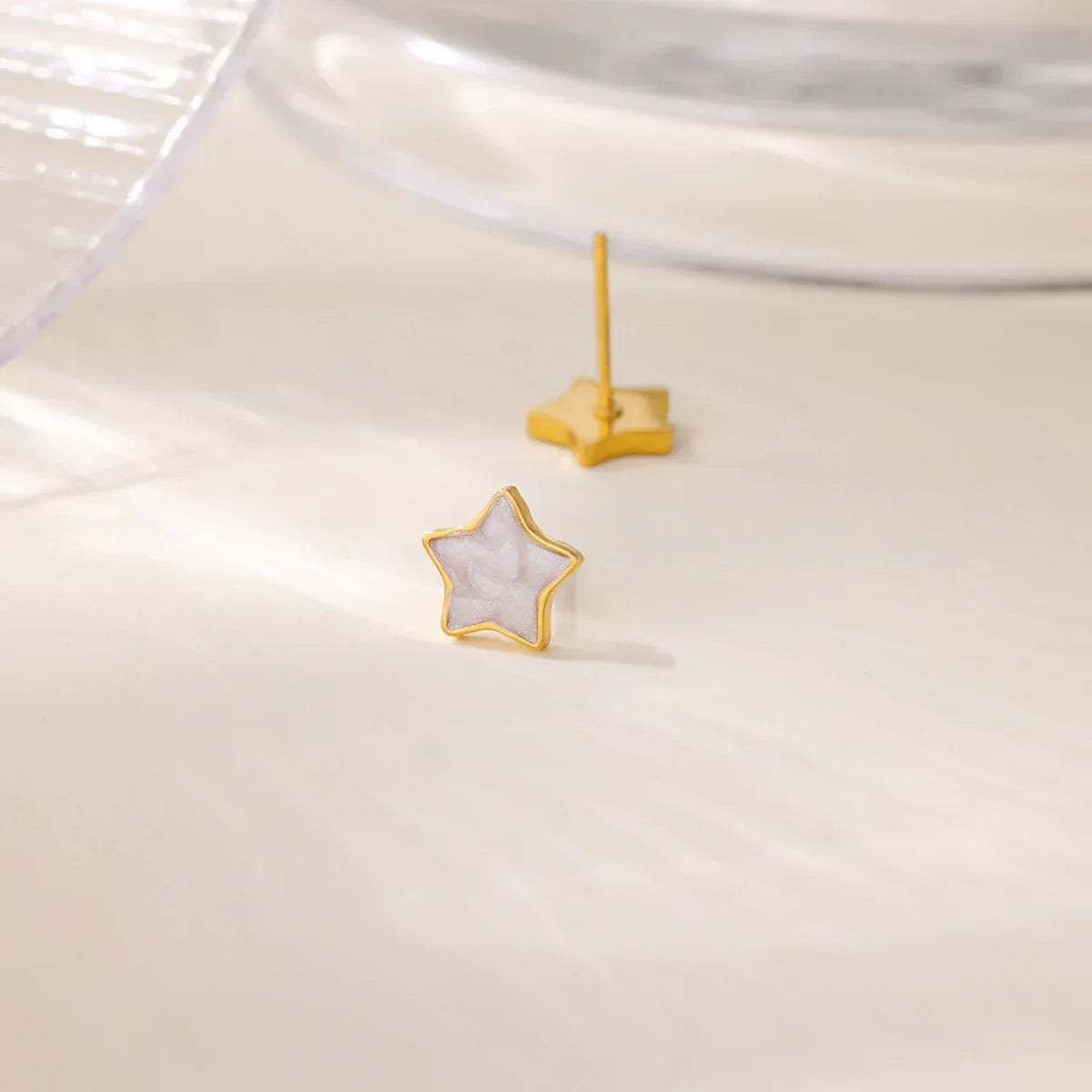 Cute Dripping Oil Star Stud Earrings For Women Girls Gold Color Star Earrings Female Wedding Aesthetic Jewelry Accessories