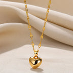 Heart Circle Pendant Necklaces