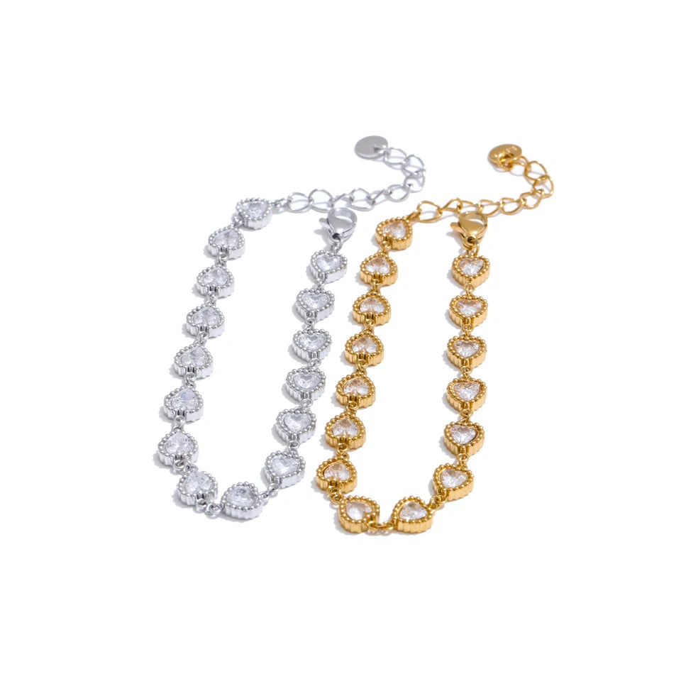 Heart Zircon Bracelet