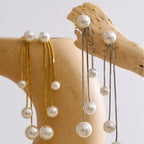 Brincos de Pérola Brilhantes