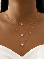 Three Layer Star Necklace