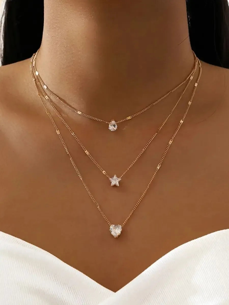 Liekoo Star Chain Necklace – Trendy & Sparkling