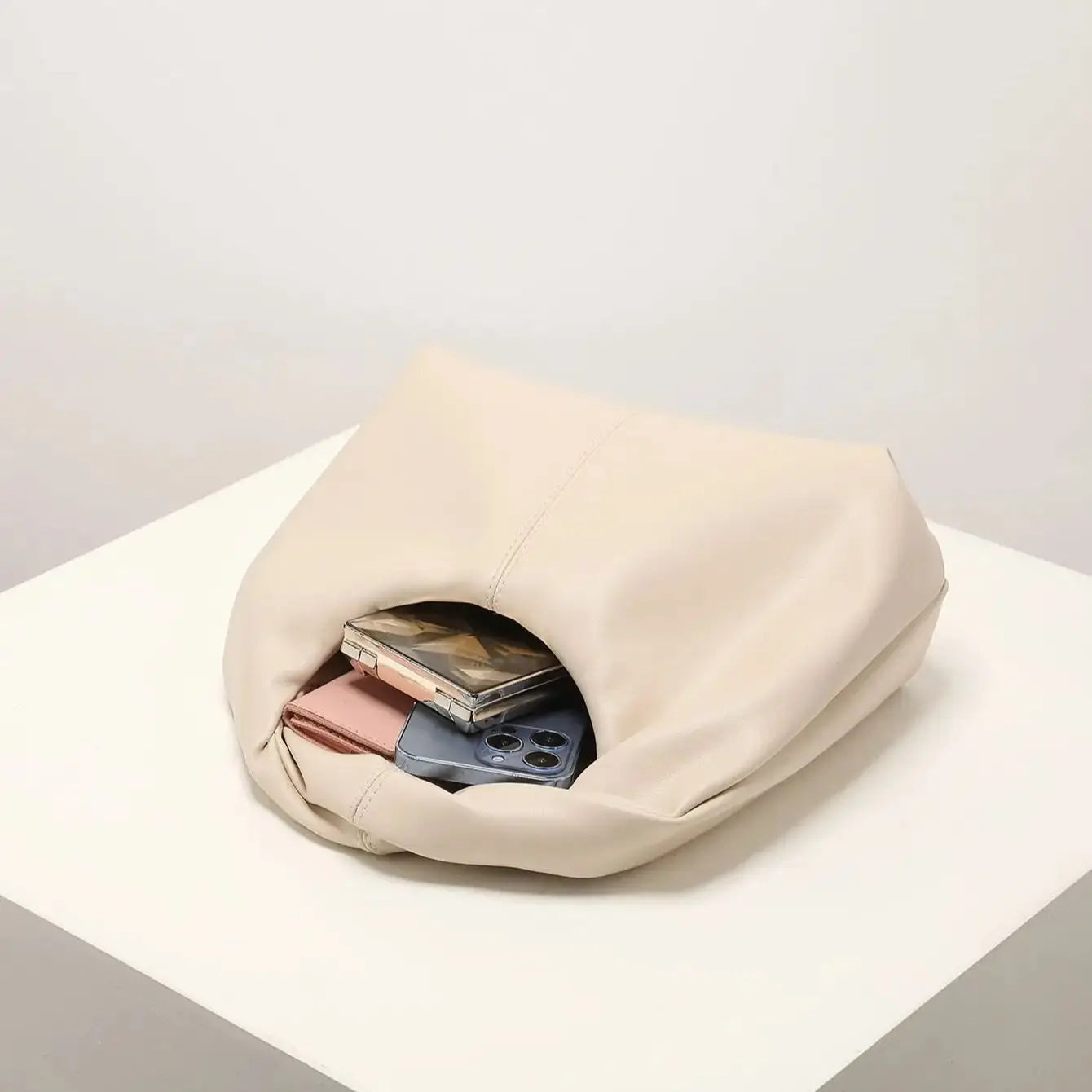 Stylish Ruched Square Bag – Fashionable & Versatile