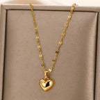 Heart Circle Pendant Necklaces