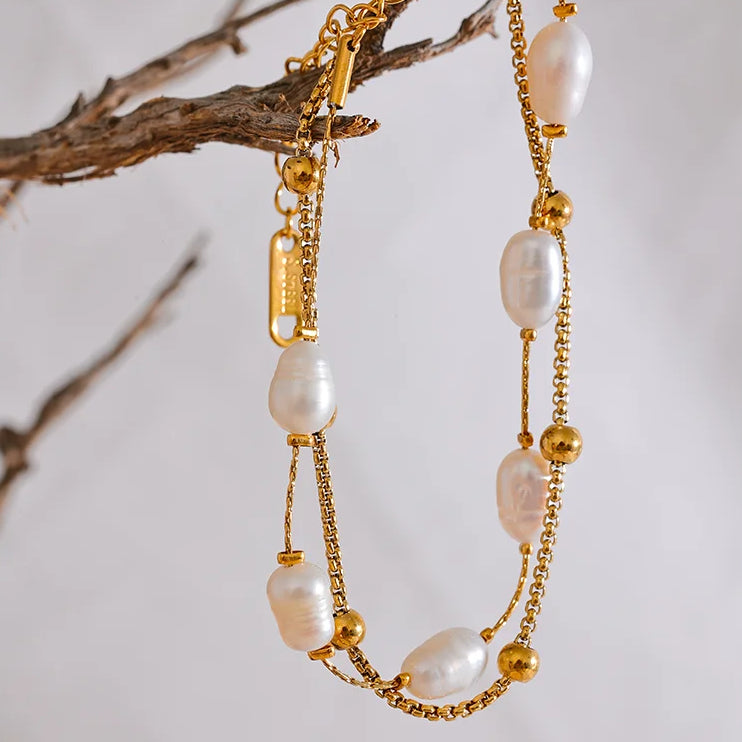 Pulseira Pérolas Brilho Oceano