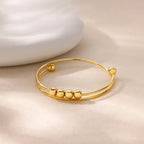 Spinning Fidget Bead Bracelets For Women Men Gold Color Bead Couple Anxiety Bracelet Femme Jewelry Mother Day's Gifts pulser