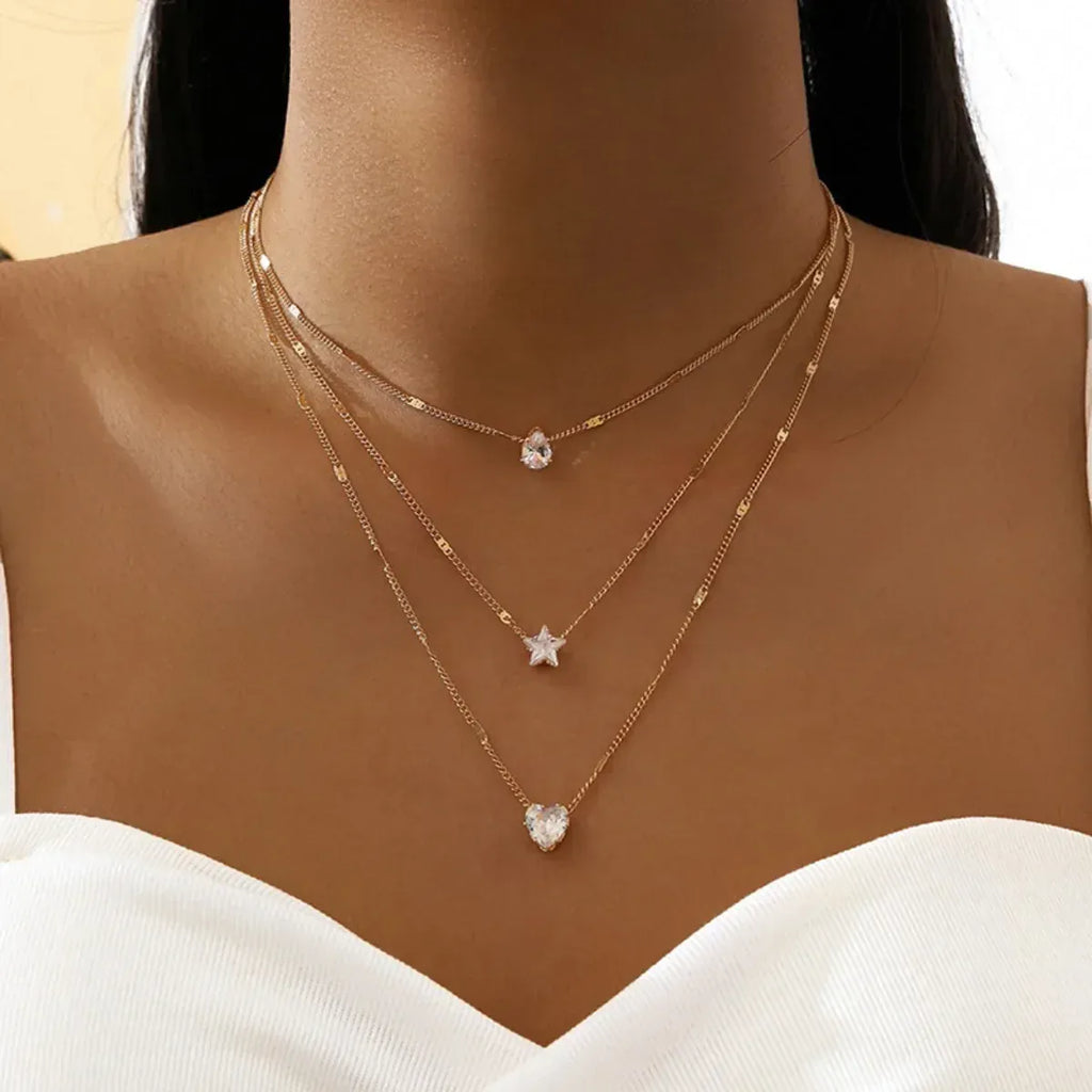 Three Layer Star Necklace